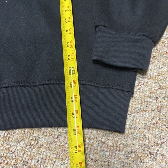 New NWT Massive Action Sweater L Black Hooded Sweatshirt Skate Logo Skateboard - Picture 2 of 8